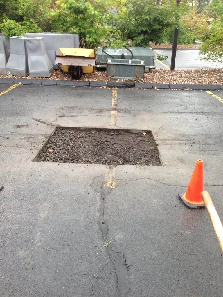 saw cut patching pothole repair